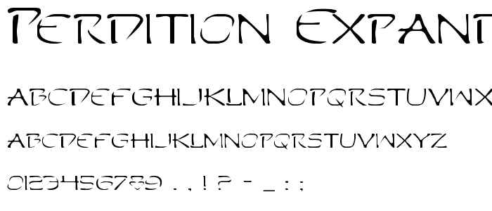 Perdition Expanded font